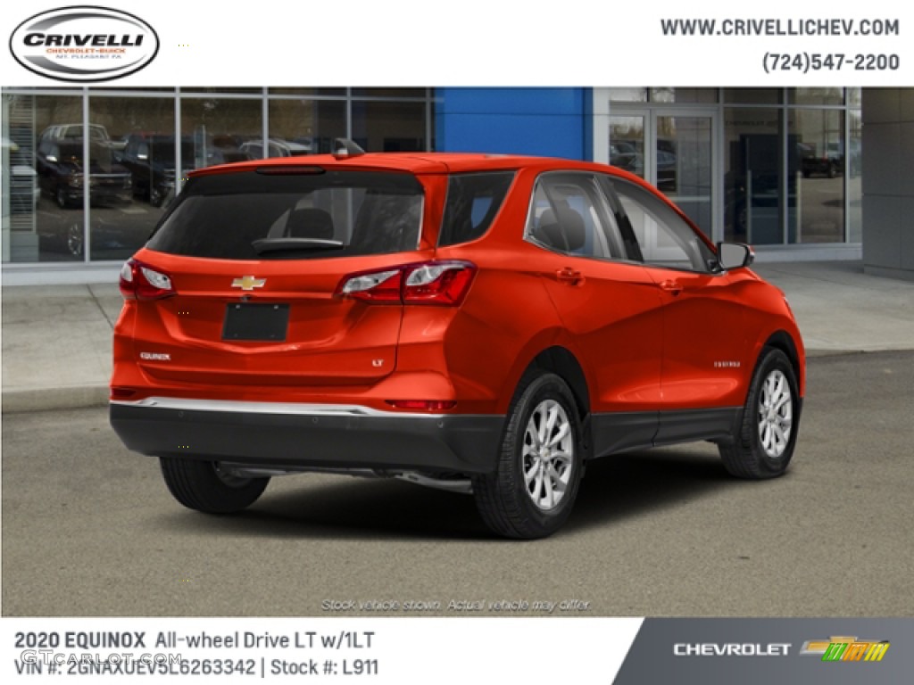 2020 Equinox LT AWD - Cayenne Orange Metallic / Jet Black photo #3