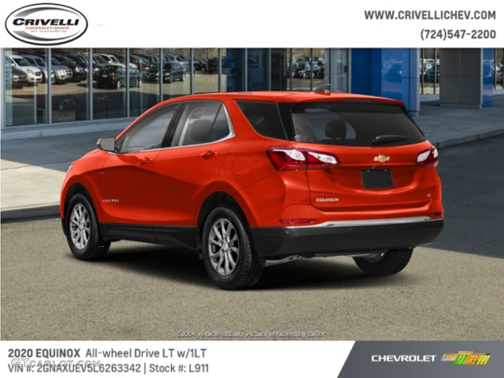 2020 Equinox LT AWD - Cayenne Orange Metallic / Jet Black photo #6
