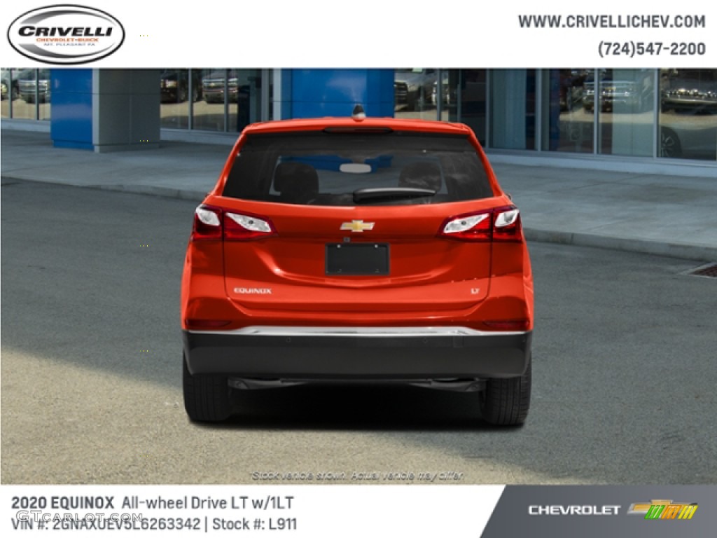 2020 Equinox LT AWD - Cayenne Orange Metallic / Jet Black photo #8