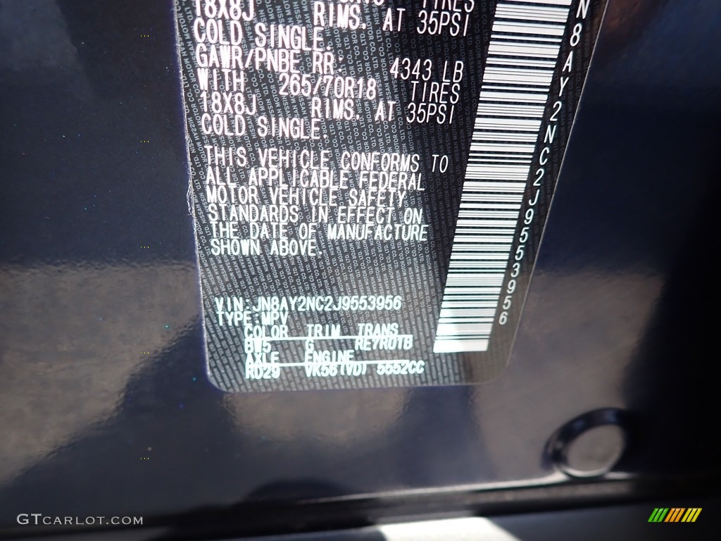 2018 Armada Color Code BW5 for Hermosa Blue Photo #139173246