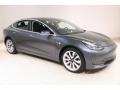 Midnight Silver Metallic 2018 Tesla Model 3 Long Range Exterior