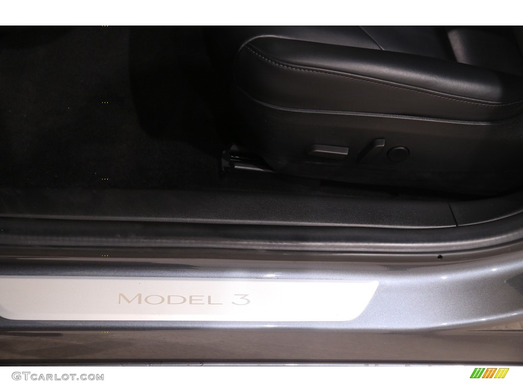 2018 Model 3 Long Range - Midnight Silver Metallic / Black photo #5