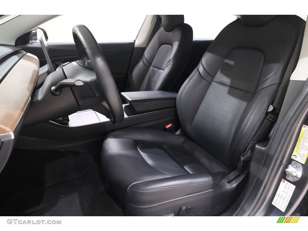 2018 Model 3 Long Range - Midnight Silver Metallic / Black photo #6