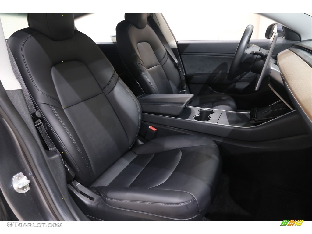 2018 Model 3 Long Range - Midnight Silver Metallic / Black photo #23