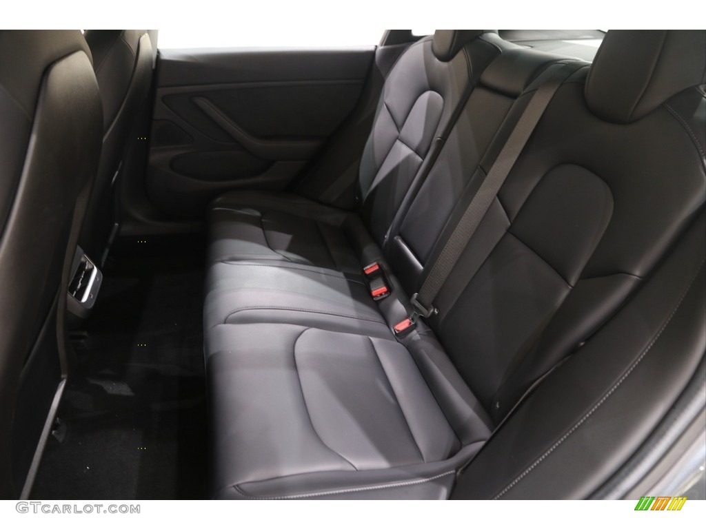 2018 Model 3 Long Range - Midnight Silver Metallic / Black photo #25