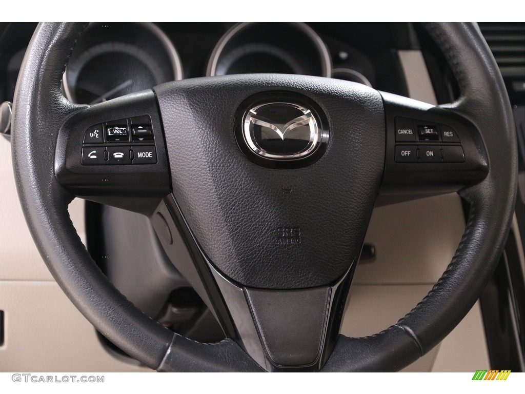 2012 Mazda CX-9 Touring AWD Sand Steering Wheel Photo #139179264