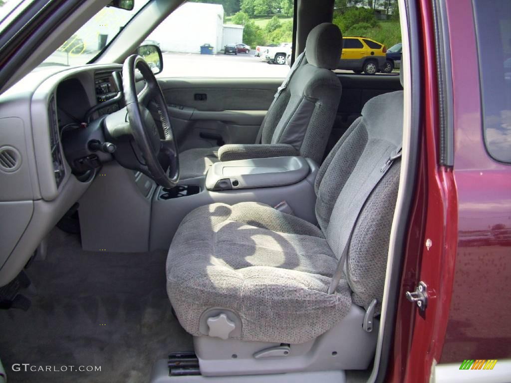 1999 Silverado 1500 LS Extended Cab 4x4 - Dark Carmine Red Metallic / Medium Gray photo #10