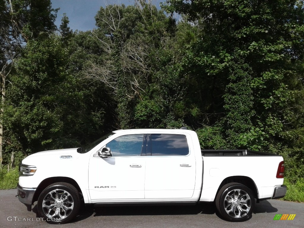 2020 1500 Longhorn Crew Cab 4x4 - Ivory White Tri-Coat Pearl / New Saddle/Black photo #1