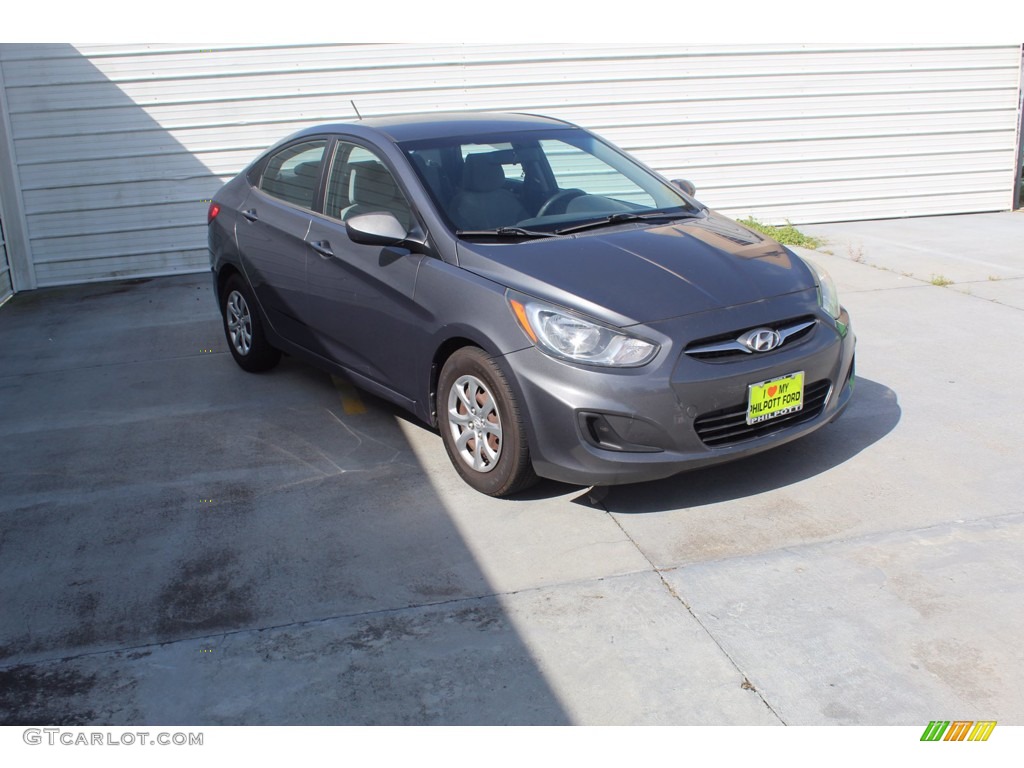 2012 Accent GLS 4 Door - Cyclone Gray / Gray photo #2