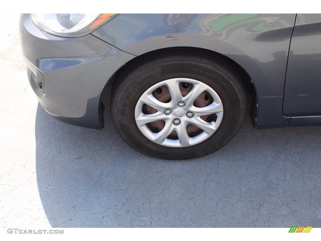 2012 Accent GLS 4 Door - Cyclone Gray / Gray photo #5