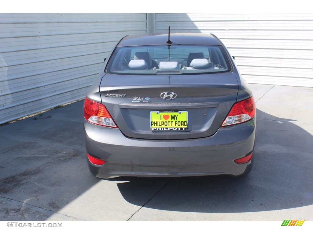 2012 Accent GLS 4 Door - Cyclone Gray / Gray photo #9