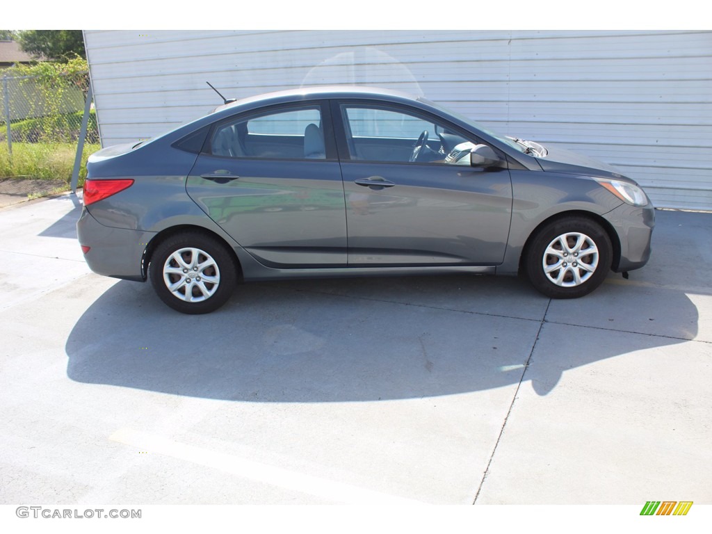 2012 Accent GLS 4 Door - Cyclone Gray / Gray photo #13