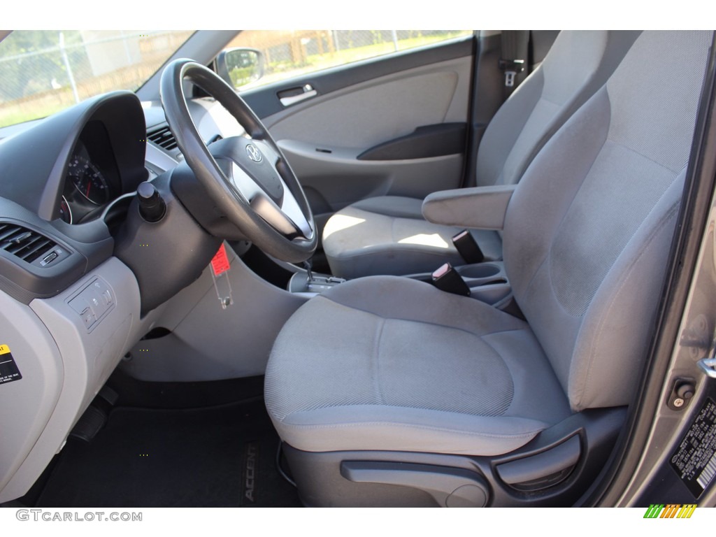 2012 Accent GLS 4 Door - Cyclone Gray / Gray photo #15