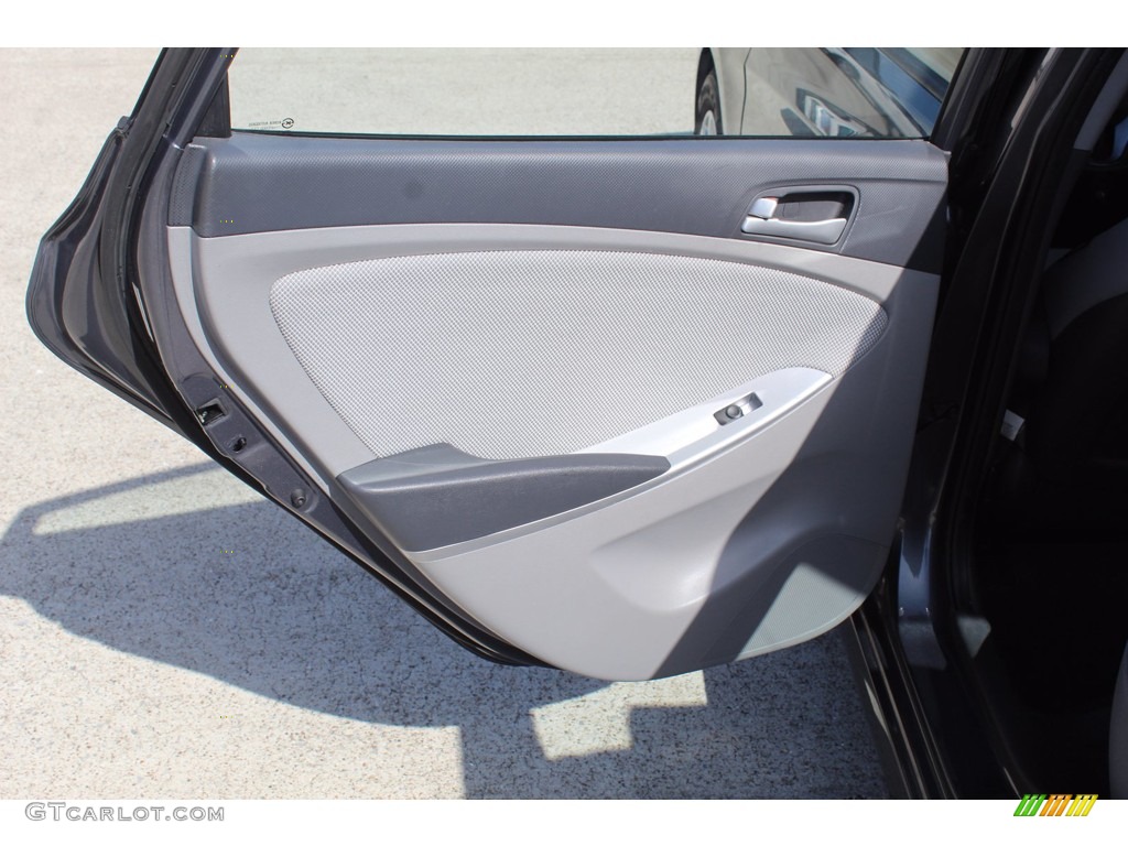 2012 Accent GLS 4 Door - Cyclone Gray / Gray photo #20