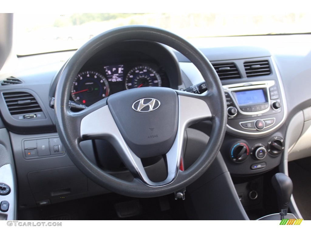 2012 Accent GLS 4 Door - Cyclone Gray / Gray photo #23