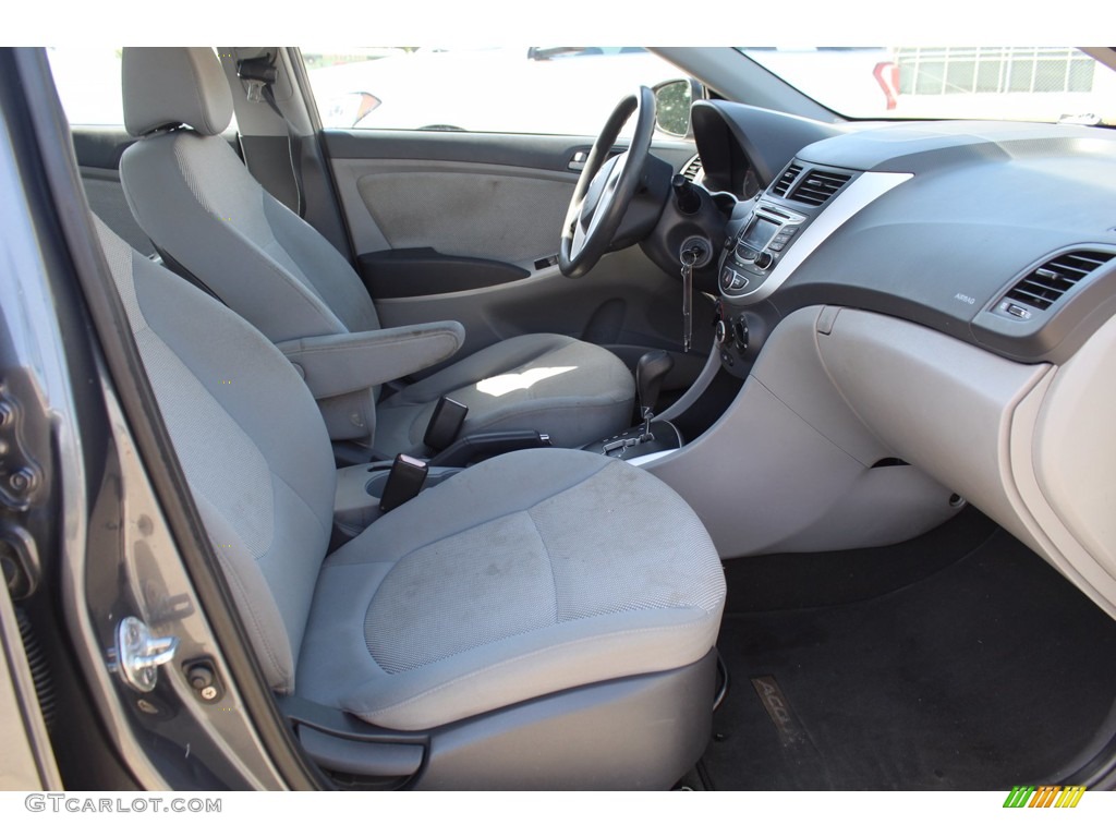2012 Accent GLS 4 Door - Cyclone Gray / Gray photo #27