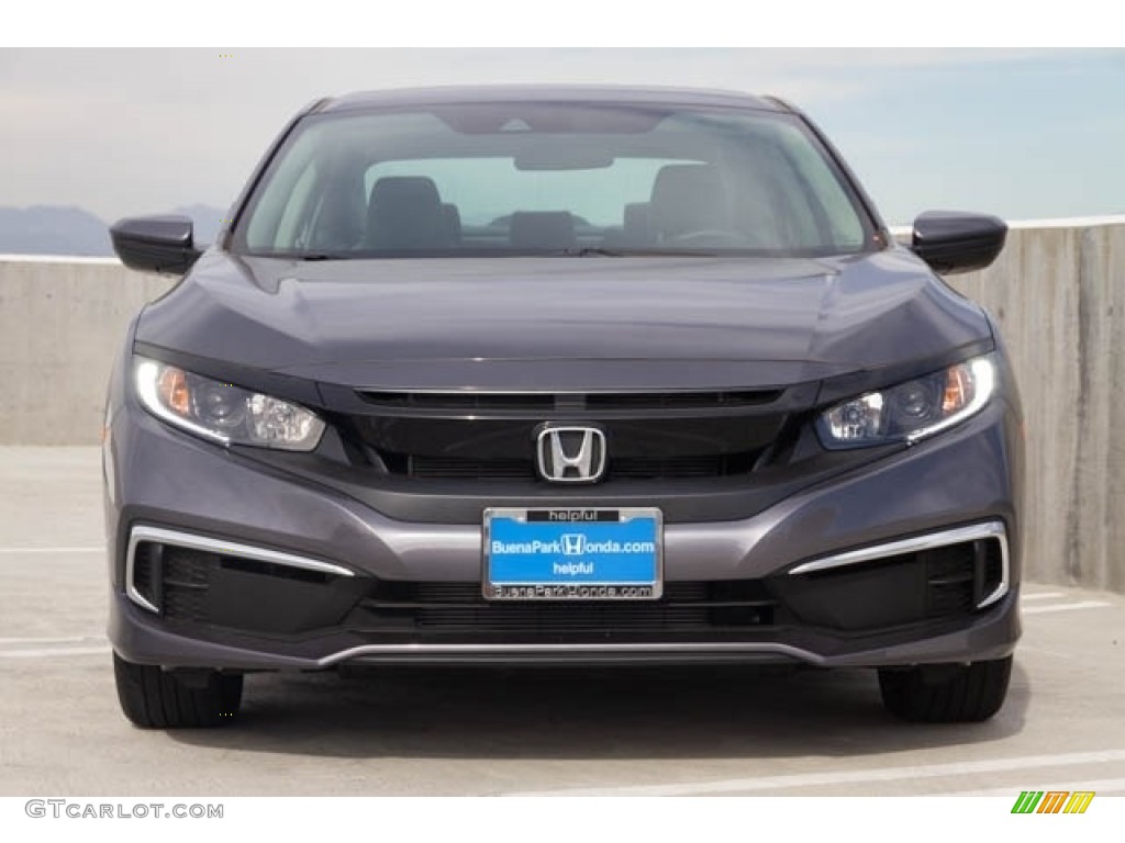 2020 Civic LX Sedan - Modern Steel Metallic / Gray photo #3