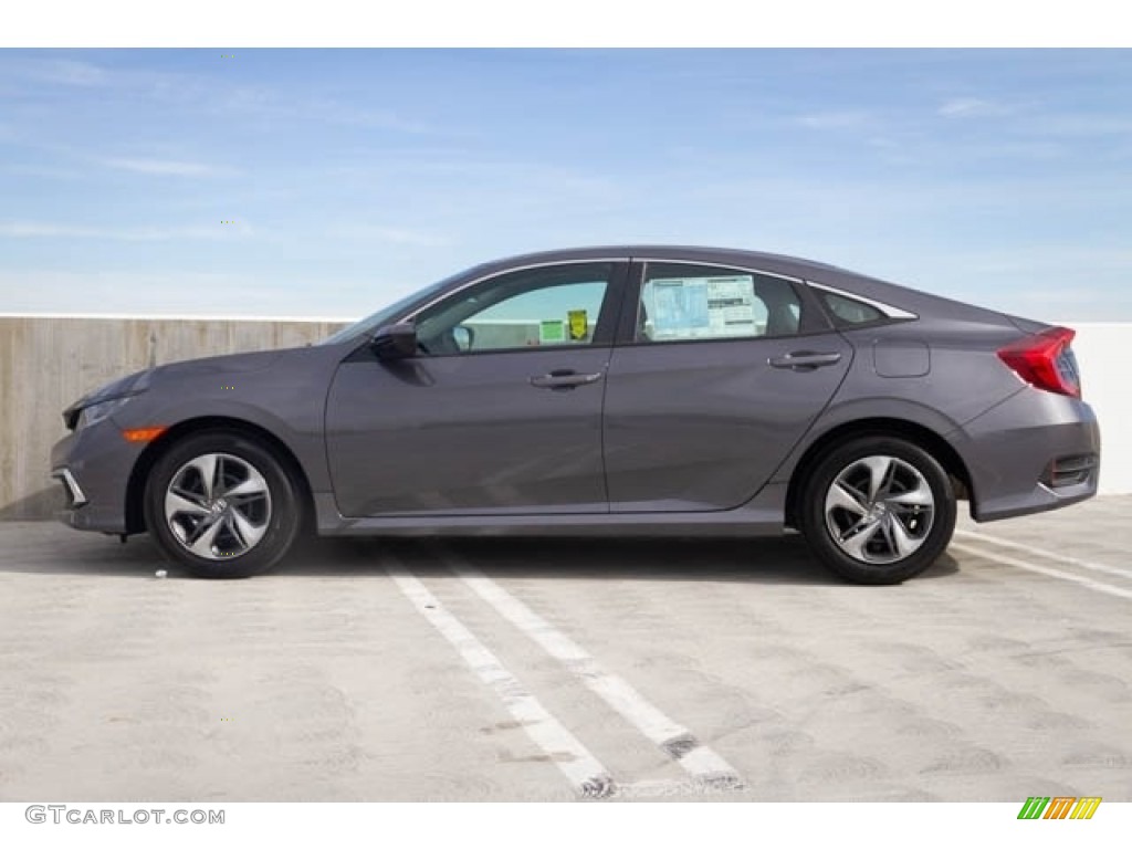 2020 Civic LX Sedan - Modern Steel Metallic / Gray photo #5