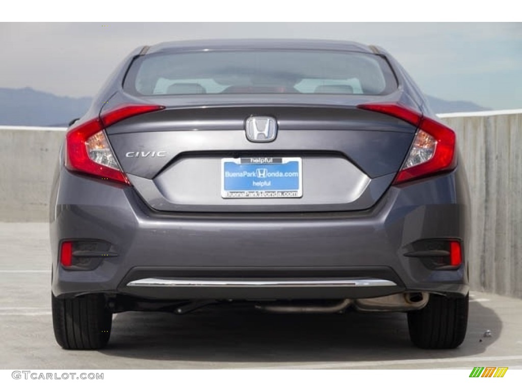 2020 Civic LX Sedan - Modern Steel Metallic / Gray photo #6
