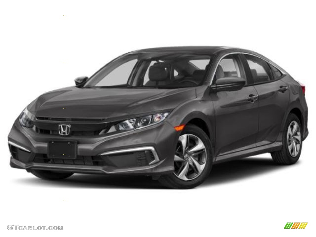 2020 Civic LX Sedan - Modern Steel Metallic / Gray photo #38