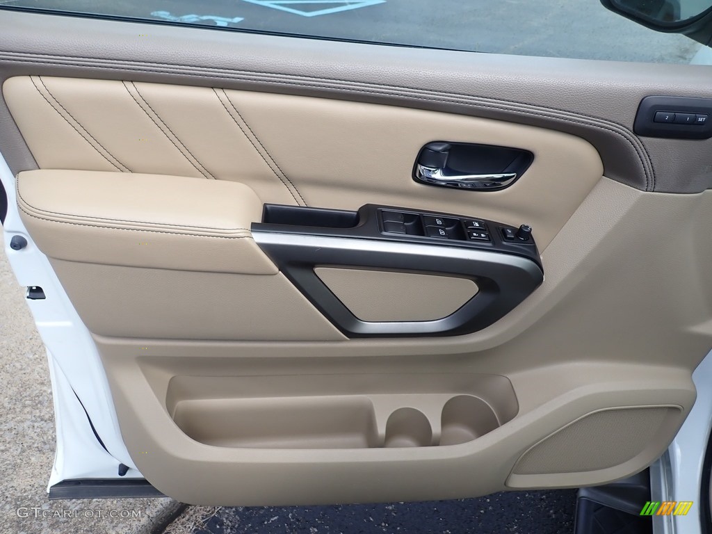 2015 Nissan Armada Platinum 4x4 Almond Door Panel Photo #139188464