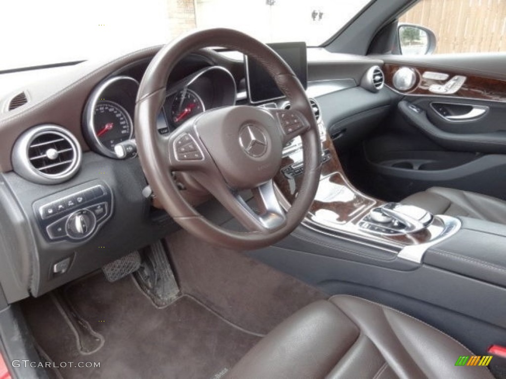 Espresso Brown/Black Interior 2017 Mercedes-Benz GLC 300 4Matic Photo #139188505
