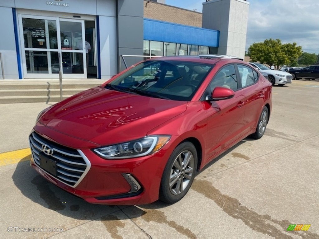 2017 Elantra Value Edition - Red / Beige photo #1