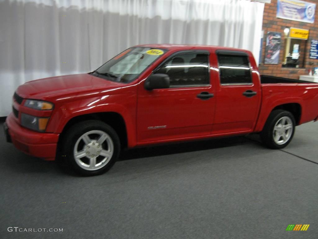 2004 Colorado LS Crew Cab - Victory Red / Very Dark Pewter photo #6