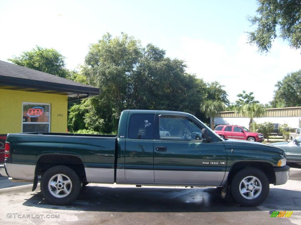 1999 Ram 1500 SLT Extended Cab - Forest Green Pearl / Mist Gray photo #2