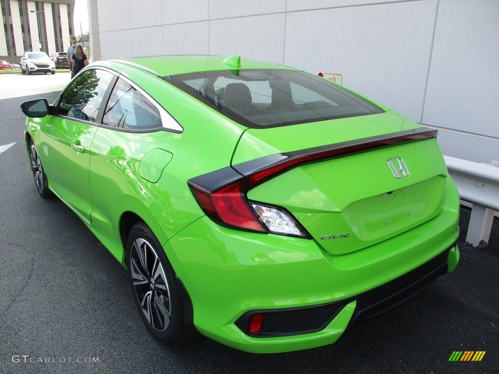 2017 Civic EX-T Coupe - Energy Green Pearl / Black/Gray photo #3