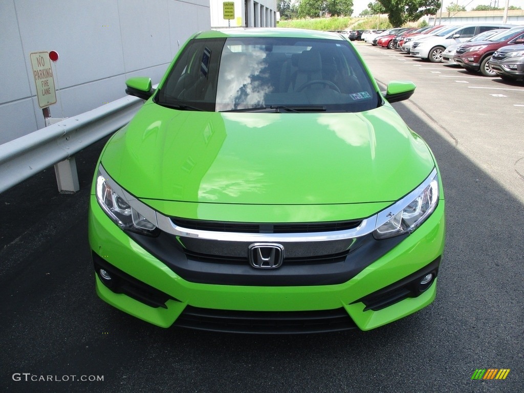 2017 Civic EX-T Coupe - Energy Green Pearl / Black/Gray photo #8