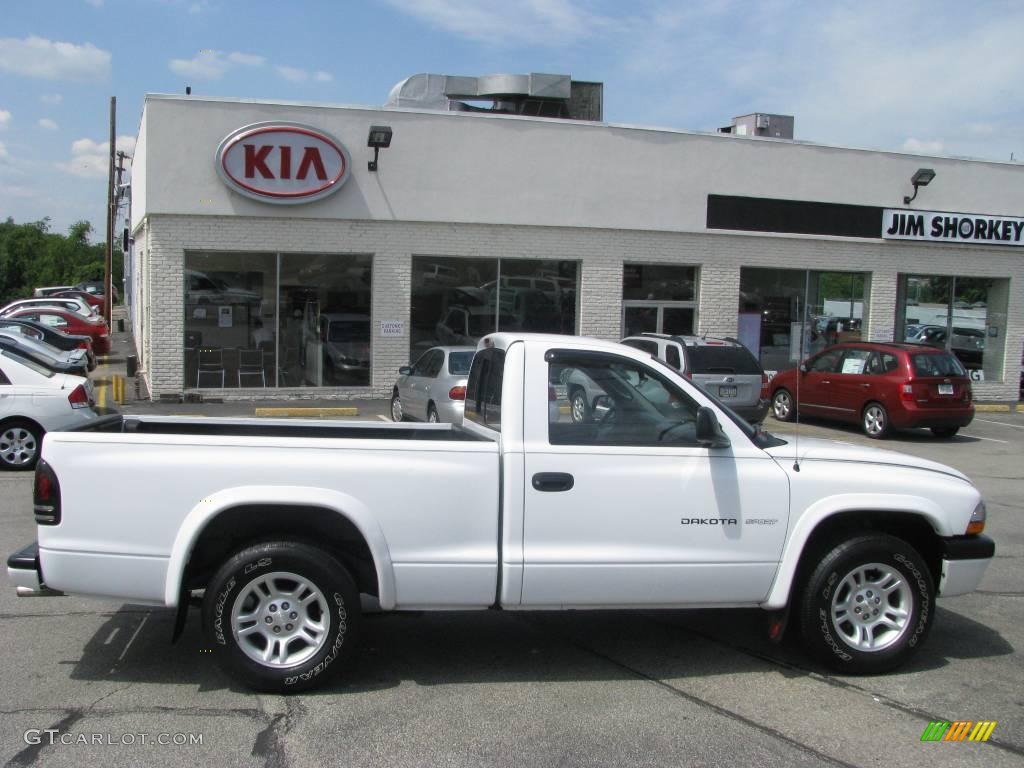2002 Dakota Sport Regular Cab - Bright White / Dark Slate Gray photo #2