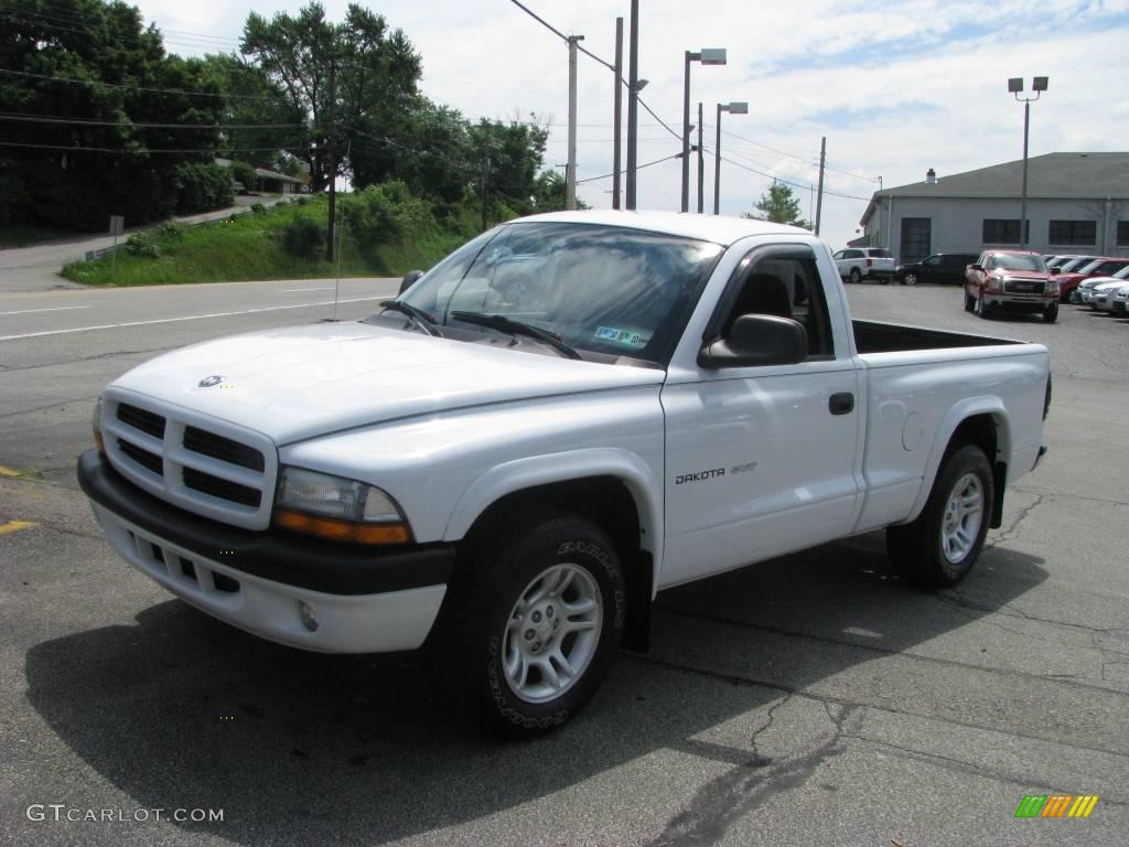 2002 Dakota Sport Regular Cab - Bright White / Dark Slate Gray photo #7