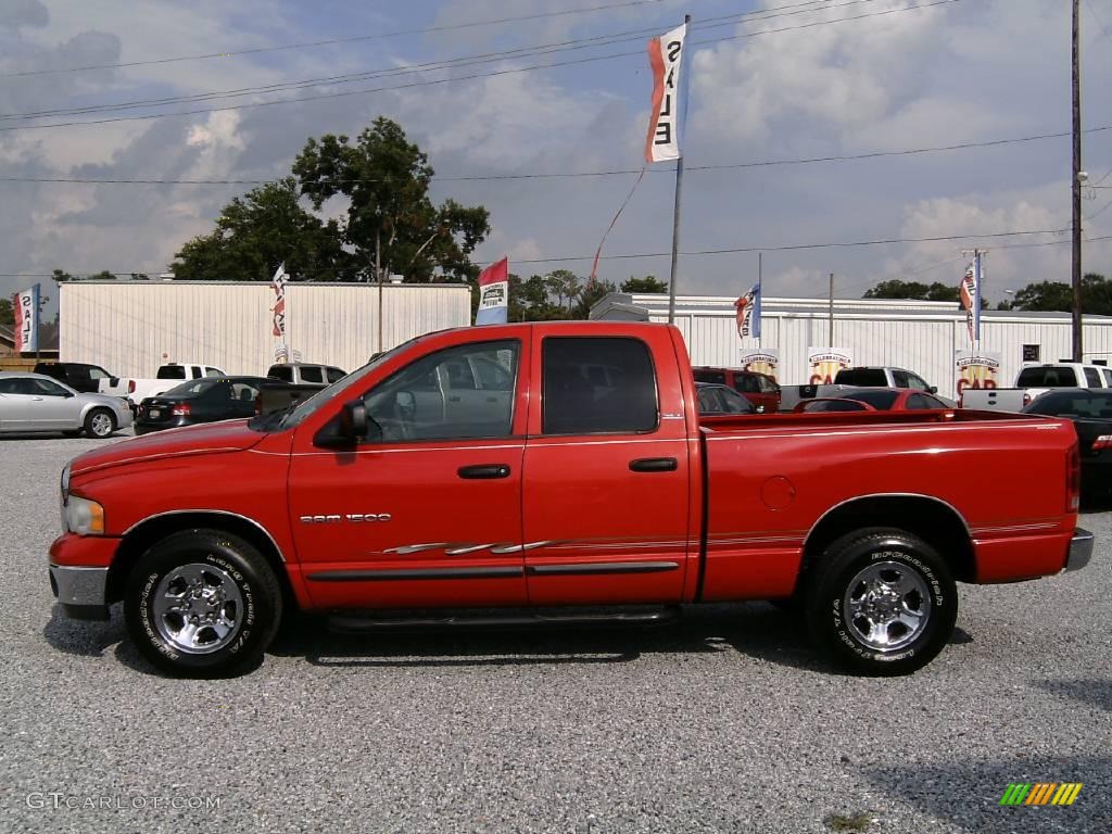 2002 Ram 1500 SLT Plus Quad Cab - Flame Red / Taupe photo #6