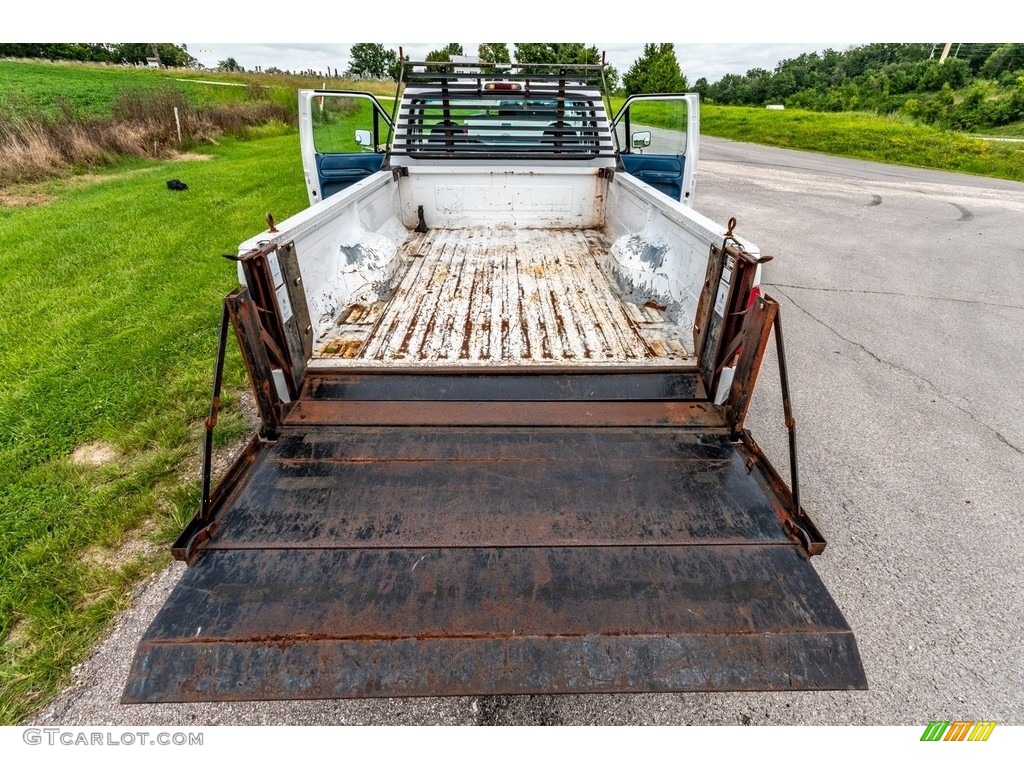 1997 F250 XLT Regular Cab - Oxford White / Blue photo #23