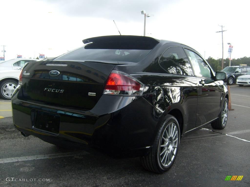 2009 Focus SES Coupe - Ebony Black / Charcoal Black photo #3
