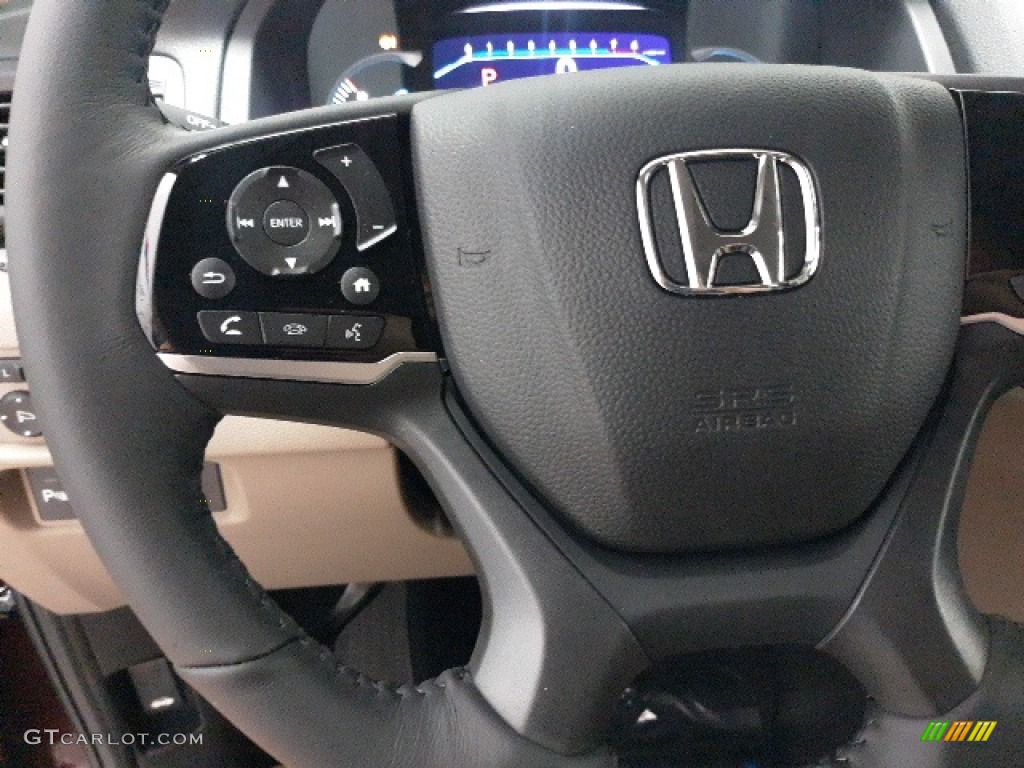 2021 Pilot Touring AWD - Deep Scarlet Pearl / Beige photo #6