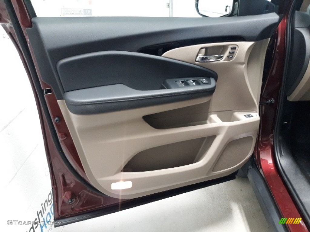 2021 Pilot Touring AWD - Deep Scarlet Pearl / Beige photo #23