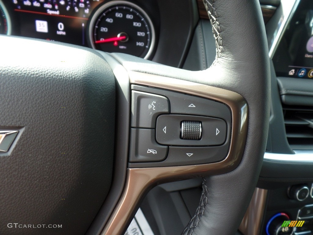 2021 Chevrolet Tahoe High Country 4WD Jet Black Steering Wheel Photo #139209291