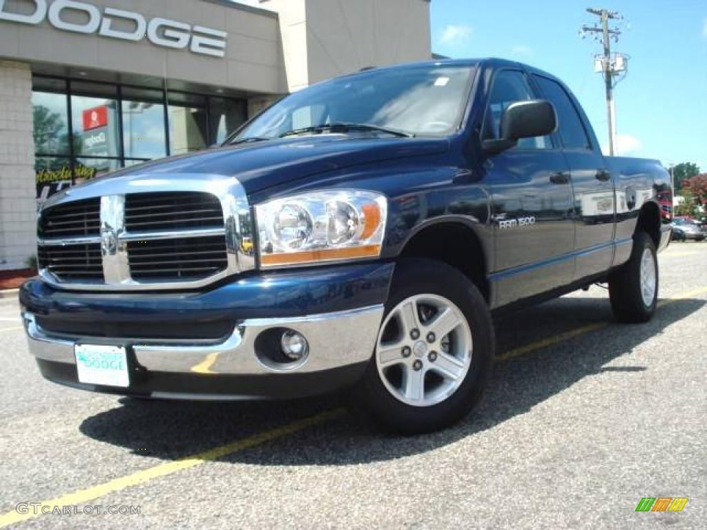 2006 Ram 1500 SLT Quad Cab - Patriot Blue Pearl / Medium Slate Gray photo #1