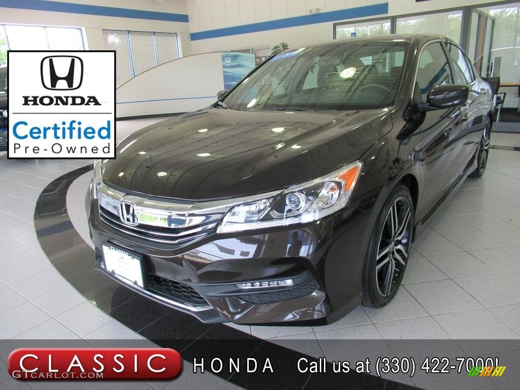 2017 Accord Sport Special Edition Sedan - Kona Coffee Metallic / Black photo #1