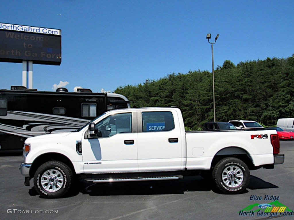 2020 F250 Super Duty STX Crew Cab 4x4 - Oxford White / Medium Earth Gray photo #2