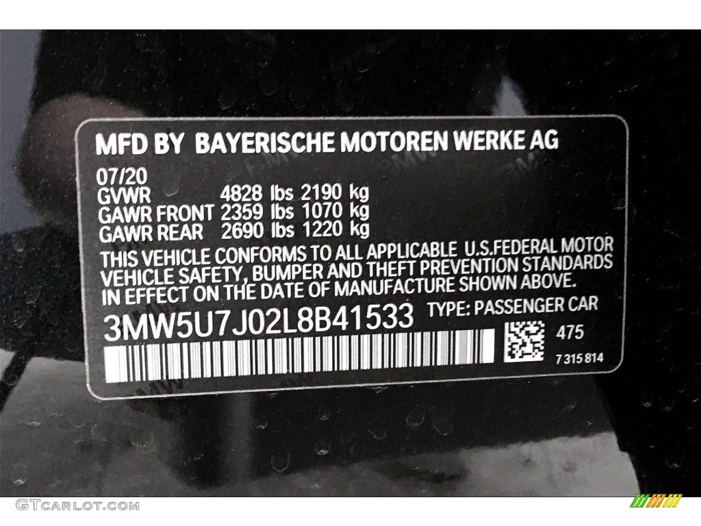 475 2020 BMW 3 Series M340i Sedan Parts