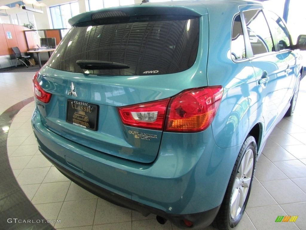 2013 Outlander Sport ES 4WD - Laguna Blue Metallic / Black photo #10