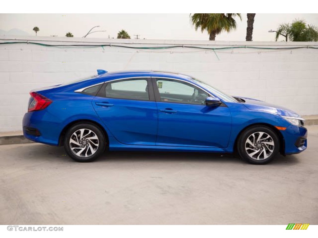 Aegean Blue Metallic 2017 Honda Civic EX Sedan Exterior Photo #139213758