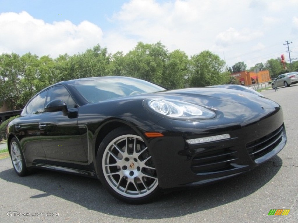 2014 Panamera 4 - Black / Luxor Beige photo #1