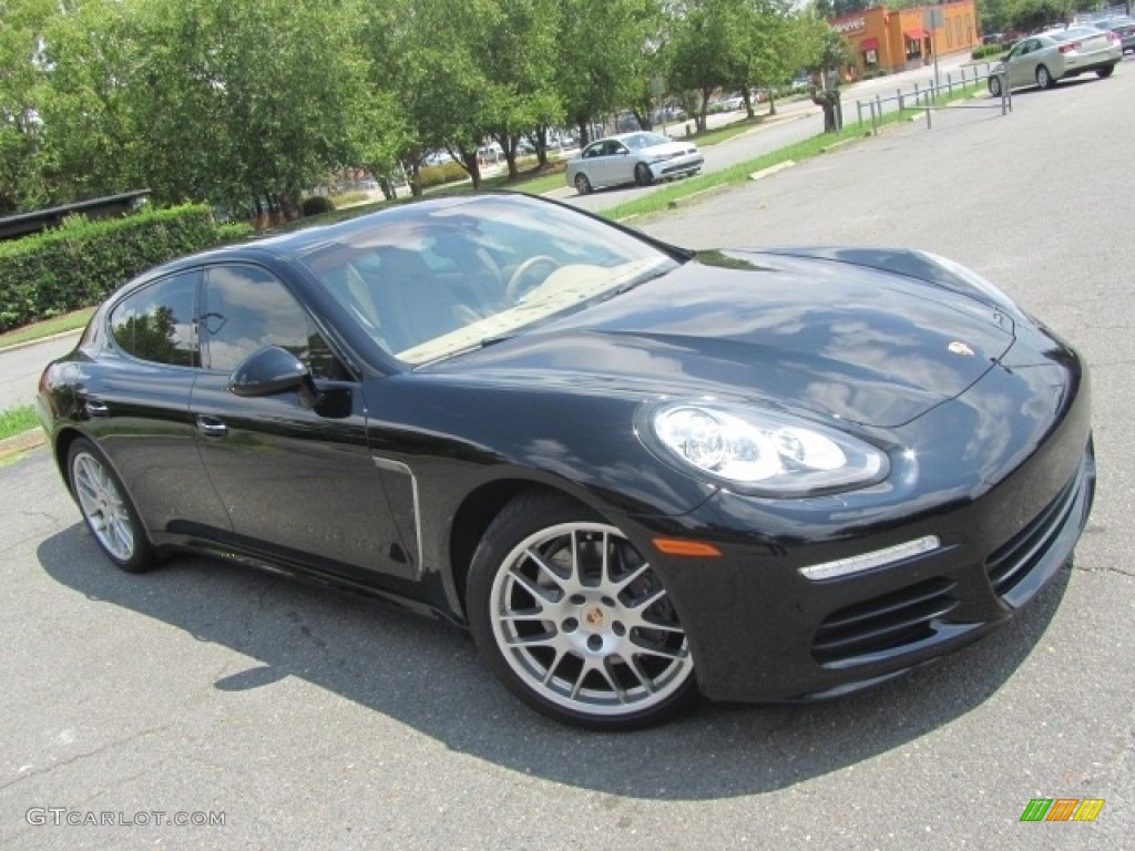 2014 Panamera 4 - Black / Luxor Beige photo #3