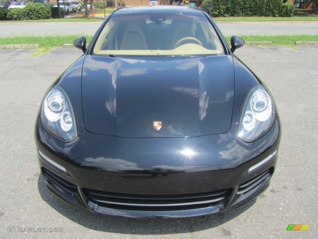 2014 Panamera 4 - Black / Luxor Beige photo #5