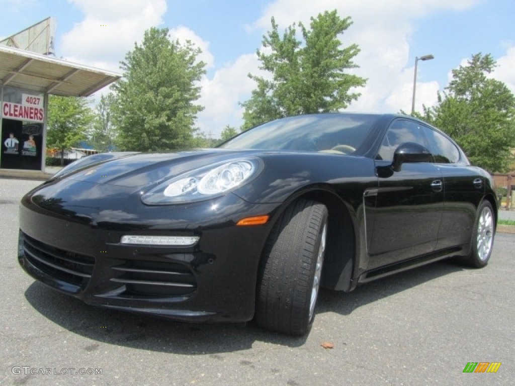 2014 Panamera 4 - Black / Luxor Beige photo #6