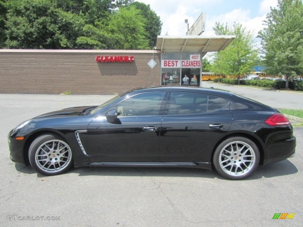 2014 Panamera 4 - Black / Luxor Beige photo #7